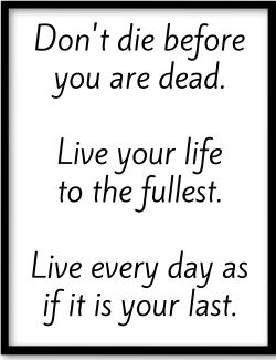 Live your life to the fullest