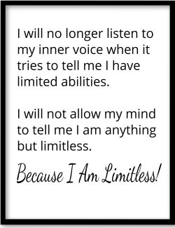 Because I Am Limitless Poster