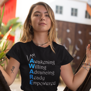 I Am Aware Word Power T-Shirt