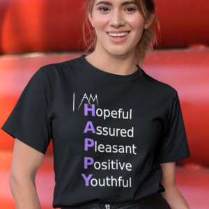 I Am Happy Word Power T-Shirt