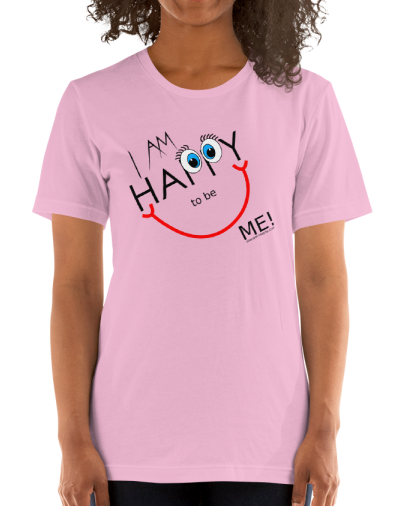 lilac women's i am happy to be me tee