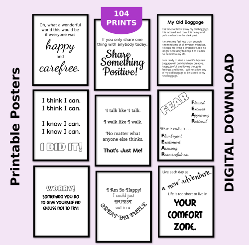 printable posters book